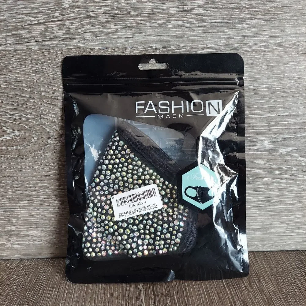 Multicolored Rhinestone Bling Face Mask Adjustable
